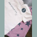 Next Mädchen Set 2 T-Shirts Sterne lila weiß 3-6/68